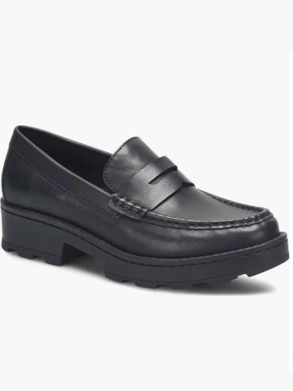 BOC Classic Black Leather Penny Loafers